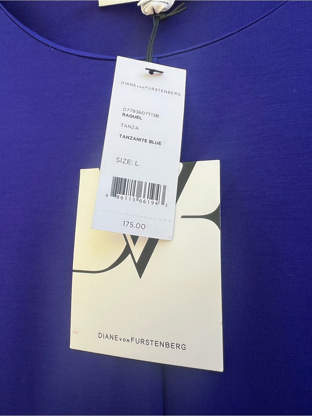 Diane Von Furstenberg Raquel Sheath Dress Royal Blue Tanza Chic Minimalist - Picture 4 of 14